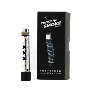 Pipa de cristal Twist 'n Smoke PLATA