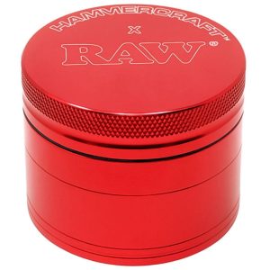 RAW Hammer Craft Grinder Grande de Aluminio 4 Partes Red