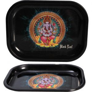 Bandeja de Metal Pequeña Black Leaf Ganesha S