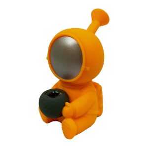 Bong de Silicona Astronauta Naranja 15 cm