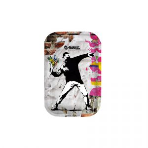 Bandeja de Metal G-Rollz Banksy Flower 18 × 14 cm