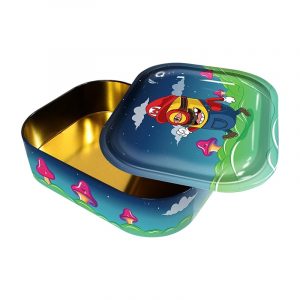 Bandeja de Metal & Caja Mini Bros 18 × 14 cm
