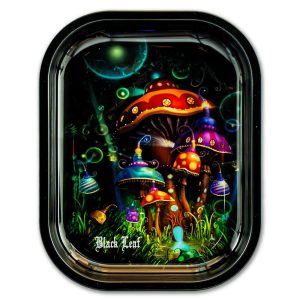 Black Leaf Rolling Tray Mushroom M