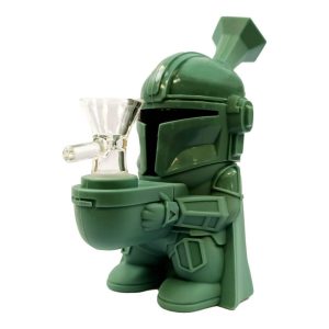 Bong de Silicona Space Hero Salvia con Piezas Desmontables de 15 cm