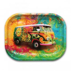 Bandeja de Metal Autobus Hippie 18 × 14 cm