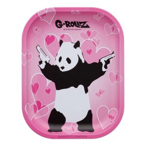 Bandeja de Metal G-Rollz Banksy's Graffiti Panda Gunnin 14 × 18 cm